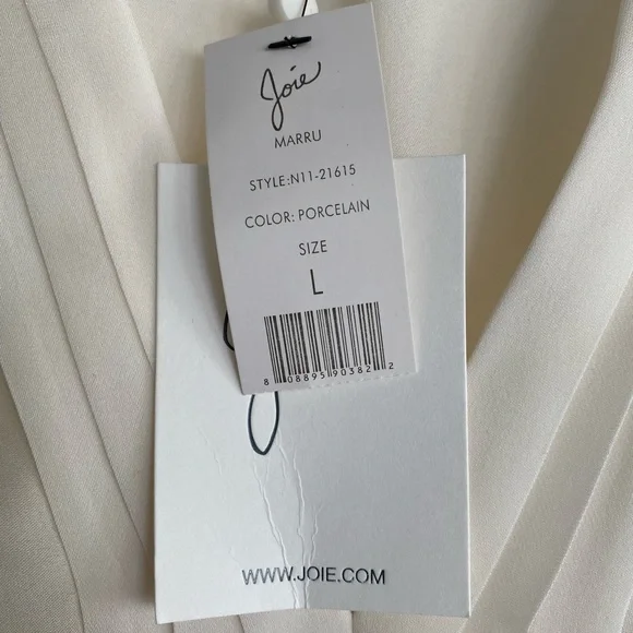 Joie Silk Blouse ‘Marru’ in Porcelain, size large BNWT - Picture 4 of 6